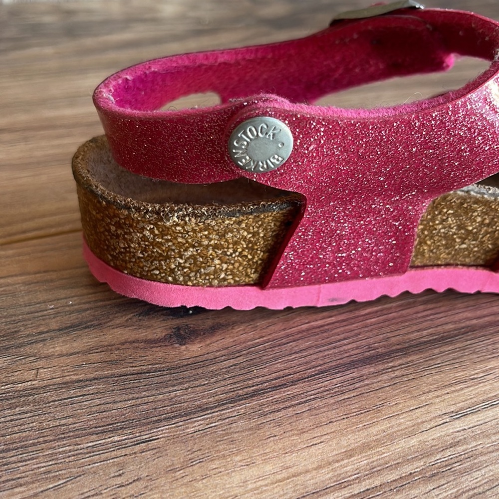 Pre-owned Pink Glitter Kids Sandals 32 size - Picture 11 of 13